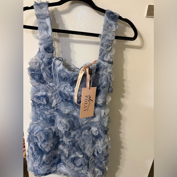 Oh Polly Sky Blue Floral Dress - Picture 8 of 9